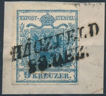 1850 9kr HP. Type II.; Enyhén Kiemelt Középrész;  'HACZFELD' (Gudlin 250p) - Other & Unclassified