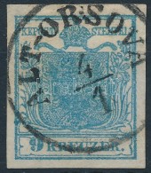 O 1850 9kr HP. Type II.c; Kiemelt Középrész; 'ALT-ORSOVA'; Certificate, Signed: Ferchenbauer - Other & Unclassified