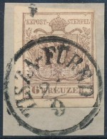 1850 6kr MP. Type III.; 'TISZA-FÜRED' (Gudlin 100p) - Other & Unclassified