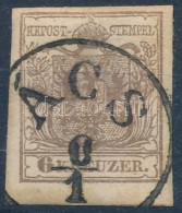 O 1850 6kr MP. Type III.; 'ÁCS' (Gudlin 100p) - Other & Unclassified