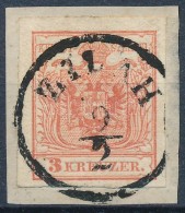 1850 3kr HP. Type III.; 'ZILAH' - Other & Unclassified