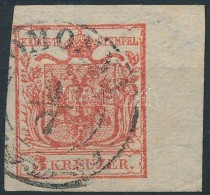 O 1850 3kr HP IIIa, óriási Szélekkel és Vízjellel / With Large Margins And... - Other & Unclassified