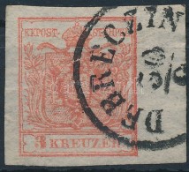 O 1850 3kr HP IIIa, Nagy Szélekkel, Papírránc / With Large Margins, Paper Crease. Certificate... - Other & Unclassified