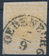 O 1850 1kr Okkersárga / Ocher HP, Lemezhiba: Fehér Folt A Sas Jobb Szárnyán / Plate... - Other & Unclassified