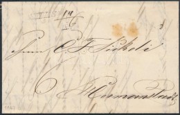 1847 Portós Levél / Cover With Postage Due 'MEDIAS' - Hermannstadt - Other & Unclassified