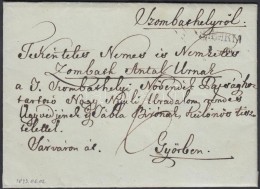 1843 Portós Levél Tartalommal, Viaszpecséttel / Unpaid Cover With Content 'SABARIA' - GyÅ‘r - Other & Unclassified