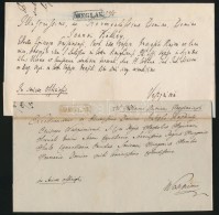 1839-1845 2 Db Levél Fekete és Kék 'ÖREGLAK' Bélyegzéssel / 2 Covers With... - Other & Unclassified