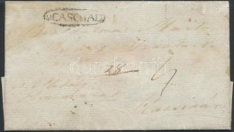 1839 Portós Levél / Unpaid Cover 'v.CASCHAU' - Kék/blue 'HOMONNAU' - Hazsina - Other & Unclassified