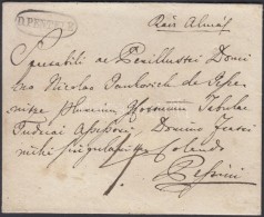 1836-1842 Portós Levél / Unpaid Cover 'D.PENTELE' - Pestini - Other & Unclassified