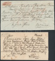 1835-1838 2 Db Ex Offo Piros/red és Fekete/black 'MARTZALY' - Veszprém - Other & Unclassified