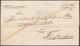 1833 Félportós Levél / Cover With Half Postage Due 'Win= / Kovcze' - Fünfkirchen - Autres & Non Classés