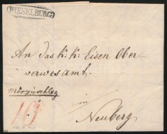 1830 Portós Levél / Unpaid Cover 'WIESELBURG' - Neuberg - Autres & Non Classés
