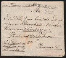 1829 Portós Levél / Unpaid Cover 'HERMANSTADT' - Kesmark - Sonstige & Ohne Zuordnung