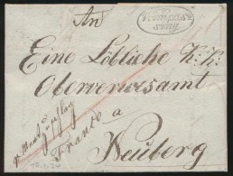 1824 Félportós Levél / Cover With Half Postage Due 'Wimpas = / Sing' - Sonstige & Ohne Zuordnung