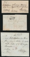 1819-1848 3 Klf 'RAAB' BélyegszerÅ± Levél / 3 Different 'RAAB' Postmarks On 3 Covers - Other & Unclassified