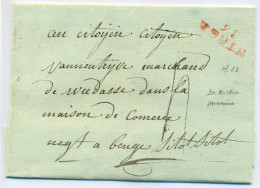 Départmeent Conquis - 91 / Menin+ Manuscrit "sitot Sitot" - 30 Août 1800 - 1792-1815 : Departamentos Conquistados