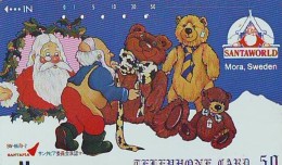 Télécarte Japon NOËL (1988) FRONT BAR * SWEDEN * MERRY CHRISTMAS * Phonecard TK WEIHNACHTEN JAPAN KERST NAVIDAD * NATALE - Noel