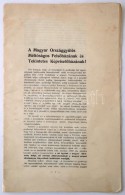 1939 Tiszteletteljes Folyamodása A Magyar Izraelita Vallásfelekezet Törvényes... - Sonstige & Ohne Zuordnung