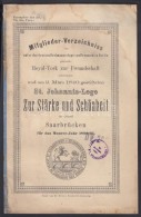 1897 A Saarbrückeni Szt. János SzabadkÅ‘mÅ±ves Páholy Tagjainak Névsora, Kopott, Foltos... - Other & Unclassified
