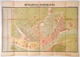 1883 Budapest FÅ‘város Tervrajza Rajzolta Frivisz Ferenc Tekintettel Az Utcák új... - Altri & Non Classificati