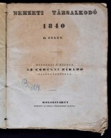 Nemzeti Társalkodó 1840. II. Félév. Július -December, 1-26 Szám.... - Non Classés