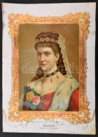 Cca 1890 Elisabeth Kaiserin Von Österreich, NagyméretÅ± Dombornyomott, Gazdagon Díszített... - Non Classés