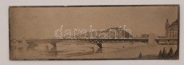 Cca 1930 Horthy Miklós Duna Híd (tervrajz Nyomat) (kÅ‘ Elefántokkal?), 5×17 Cm - Non Classés