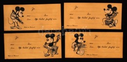 Cca 1930 KülönbözÅ‘ Mickey Mouse Figurákkal Díszített Német NyelvÅ±... - Unclassified