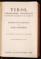 Karl Baedeker: Tirol, Voralberg, Etschland. Westliches Salzburg, Und Karenten. Handbuch Für Reisiende.... - Unclassified