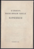 1932 Az Izraelita Irodalmi Egyesület Alapszabályai 20p. - Other & Unclassified