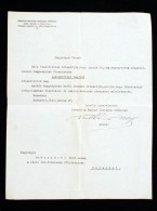 1942 Wertheimer Adolf Az Izraelita Magyar Irodalmi Társulat Elnökének Levele Munkácsi... - Other & Unclassified