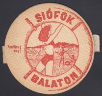 Cca 1940 Siófok Balaton Söralátét Postán Elküldve / Vintage Beer-mat Sent... - Advertising