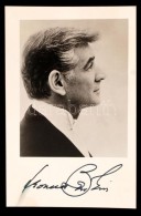 Leonard Bernstein (1918-1990) Amerikai ZeneszerzÅ‘ és Karmester Saját KezÅ±... - Other & Unclassified