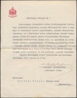 1929 Serédi Jusztinián Hercegprímás Meleg Hangú KöszönÅ‘ Levele Dr.... - Other & Unclassified