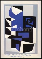 Cca 1980 Victor Vasarely  (1906-1997) Magyar FestÅ‘, Az Op-art JelentÅ‘s KépviselÅ‘je... - Other & Unclassified