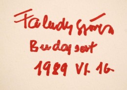 1989 Faludy György (1910- 2006) Kossuth-díjas Magyar KöltÅ‘, MÅ±fordító,... - Other & Unclassified