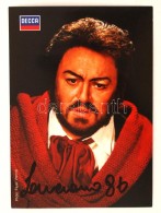 1986 Luciano Pavarotti (1935-2007) Többszörös Grammy-díjas Olasz Operaénekes... - Other & Unclassified