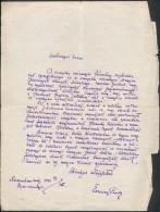 Tormay Cecile (1876-1937) írónÅ‘ Autográf, Aláírt Levele A... - Unclassified