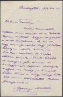 1938 Apponyi Albertné Saját Kézzel írt és Aláírt Levele... - Unclassified