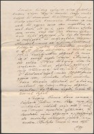 1856 Deák Ferenc Saját Kézzel írt Levele Sógorának Tarányi... - Unclassified