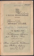 1921 Magyar Népköztársaság útlevél, A... - Unclassified