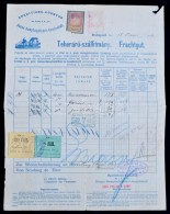1902 DDSG Fuvarlevél 8f + 20f Pancsova Városi Bélyegekkel / DDSG Bill Of Lading With Pancsova... - Unclassified