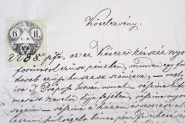 1858 Kötelezvény 4 Oldalas Okmány 6fl C.M. Okmánybélyeggel,... - Unclassified