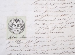 1856 4 Oldalas Okmány Csáktornyáról 8fl C.M. Okmánybélyeggel (50.000) /... - Unclassified