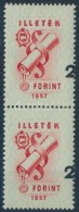 ** 1957 2Ft FüggÅ‘leges Pár ErÅ‘sen Eltolódott értékszámokkal / 2Ft Pair... - Unclassified