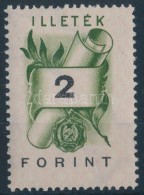 ** 1955 2Ft Illetékbélyeg Piros Csík Nélkül (40.000) / 2Ft Fiscal Stamp, Overprint... - Unclassified