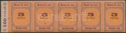 ** 1945 Miskolc ínségbélyeg 3P 100 Db-os Teljes Füzet (250.000) / Miskolc Famine Stamp 3P... - Unclassified