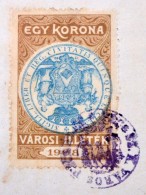 FORDÍTOTT KÖZÉPRÉSZÅ° 1908-as Kiadású  Pécs Városi... - Unclassified