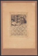Monori Kovács JenÅ‘: Ex Libris. Rézkarc, Papír.. Jelzett. / Ex Libris. Engraving 14x11 Cm - Other & Unclassified