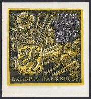 Hermann Huffert: Ex Libris. Fametszet. Jelzett A Dúcon. / Huffert Wood-engrawing, Signed On The Print. 10x11... - Other & Unclassified